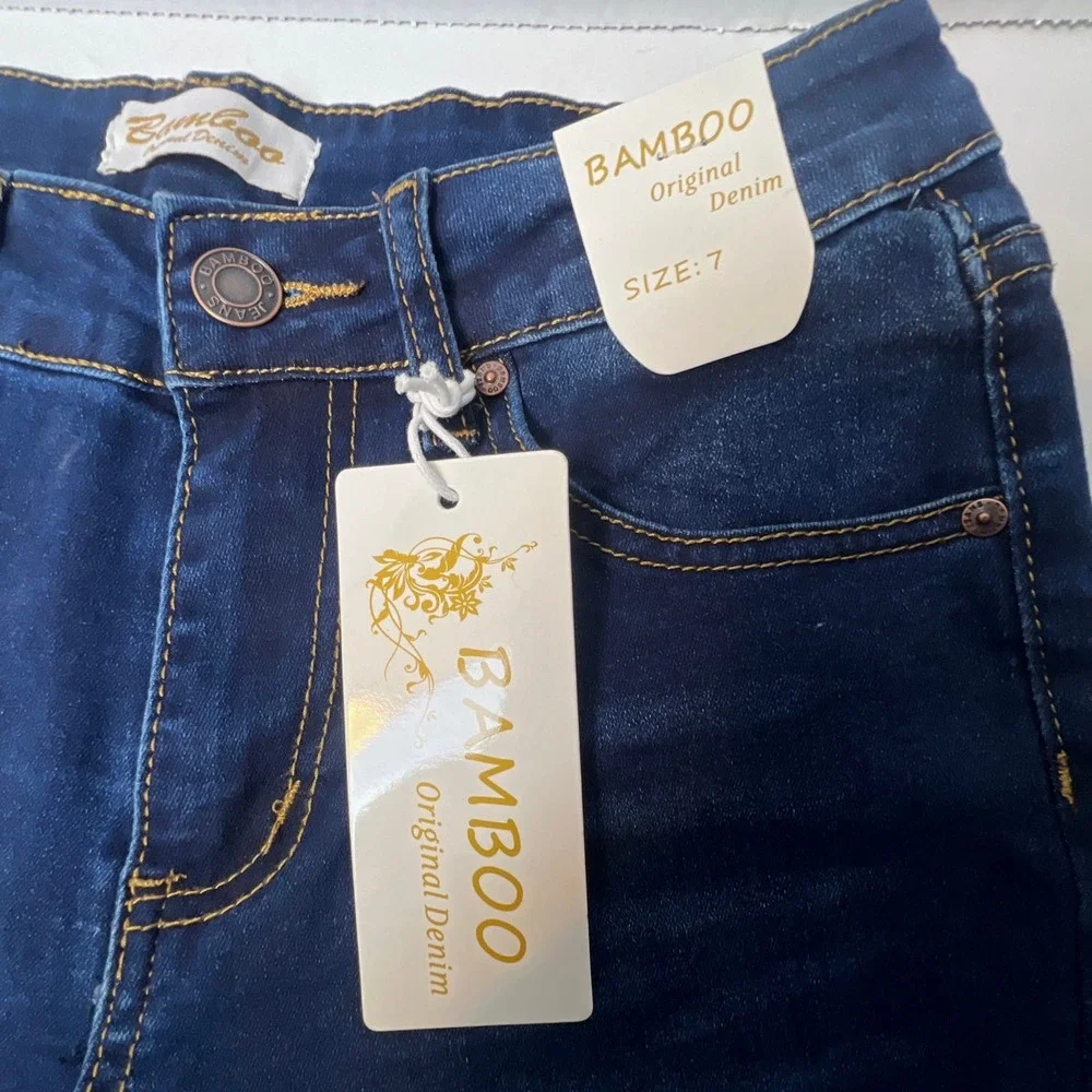 BAMBOO FLARE JEANS super soft FLARE size 7 - Picture 6 of 13